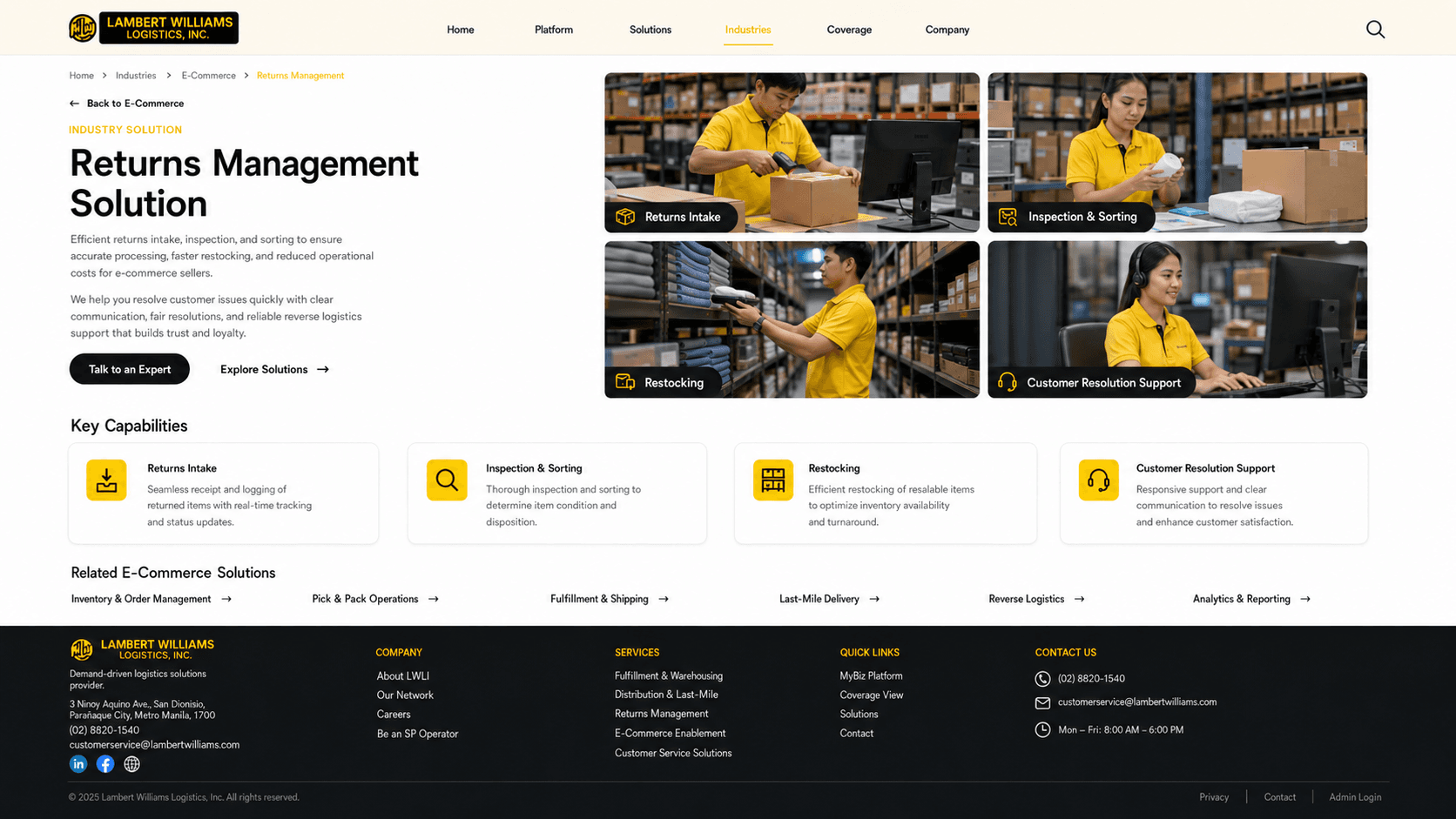 E-commerce returns management